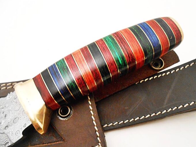 Beautiful-Multi-Colored-Wood-Handle-Bowie-Hunting-Knife