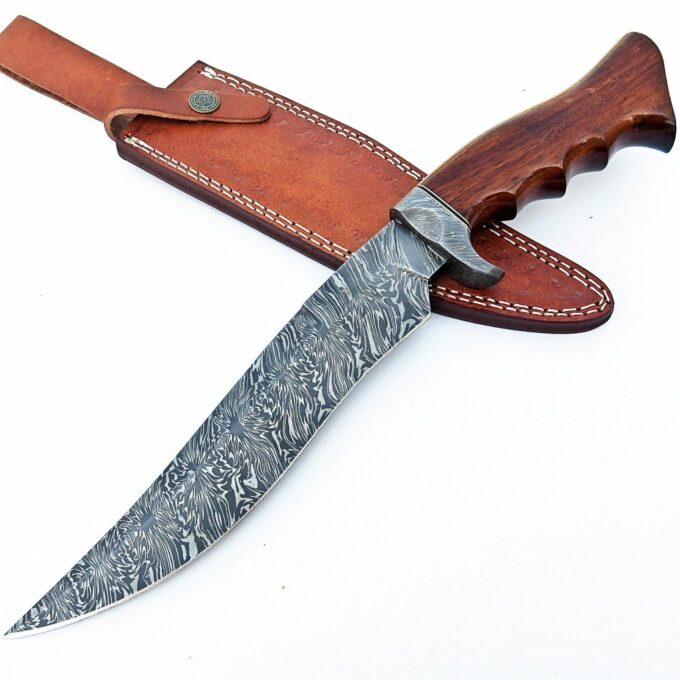 Bowie-Hunting-Knife-With-Leather-Sheath