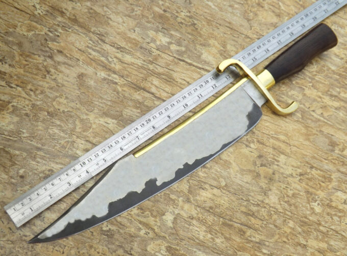 Handmade-Bowie-Hunting-Knife-Wenge-Wood-Handle