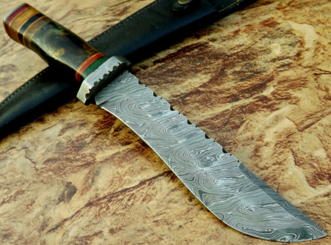 Handmade-Bowie-Knife-Buffalo-Horn-Handle