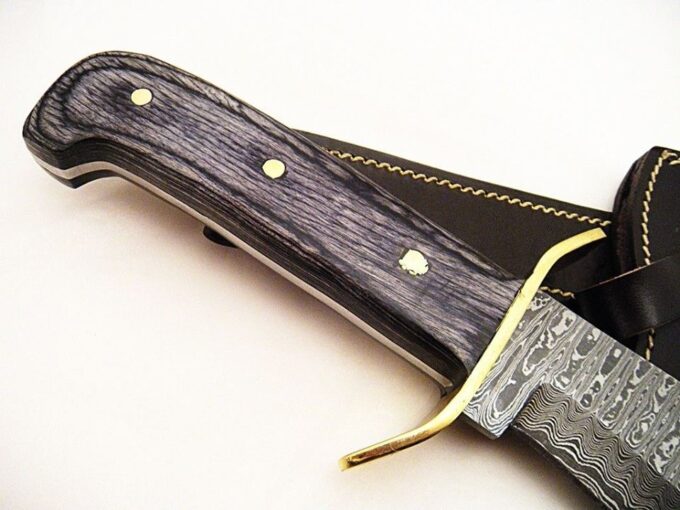 Pakka-Wood-Handle-Bowie-Hunting-Knife