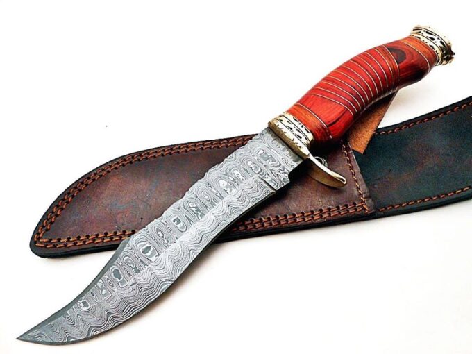 Astonishing Bowie Hunting Knife Damascus Steel Blade - Image 3