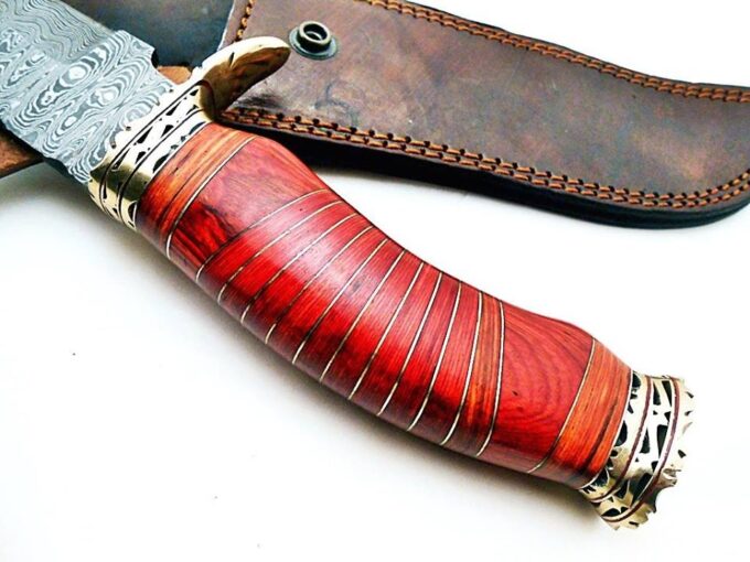 Orange-Colored-Handle-Bowie-Hunting-Knife