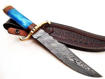 Beautiful-Custom-Handmade-Damascus-Steel-Hunting-Bowie-Knife
